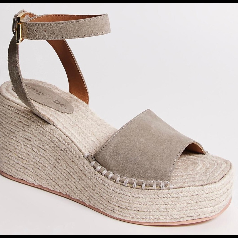 Simply be, Suede Espadrille Wedge Sandals Wide Fit, Brand New, Never Worn